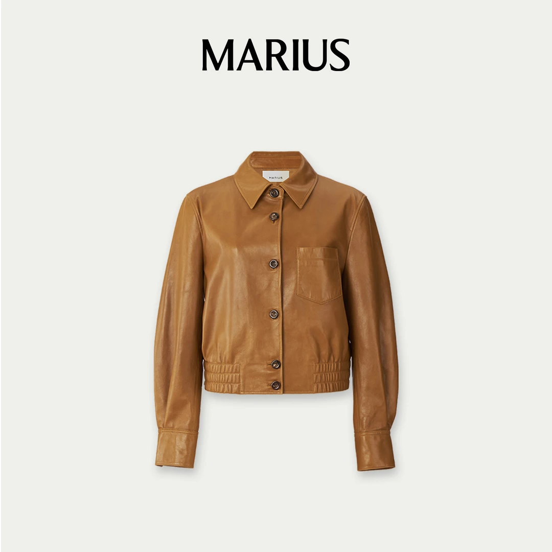 MARIUS经典落肩短款衬衫领百搭简约外套