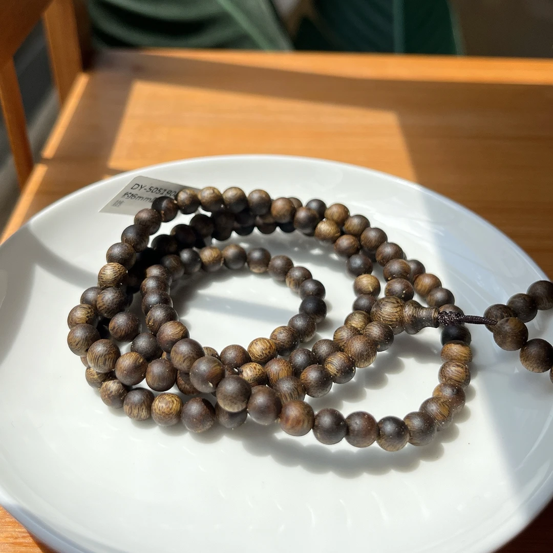 沉香【郭老师】约6mm圆珠沉香项链