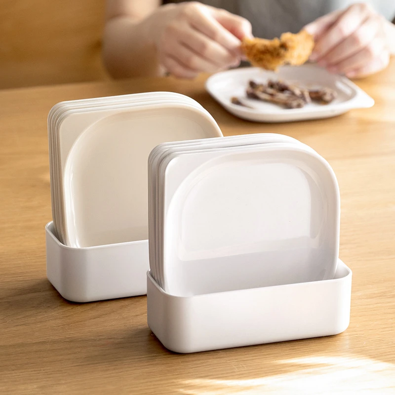 大牌撤柜懒角落吐骨碟家用塑料骨头盘子食品级水果盘碟桌面小菜碟