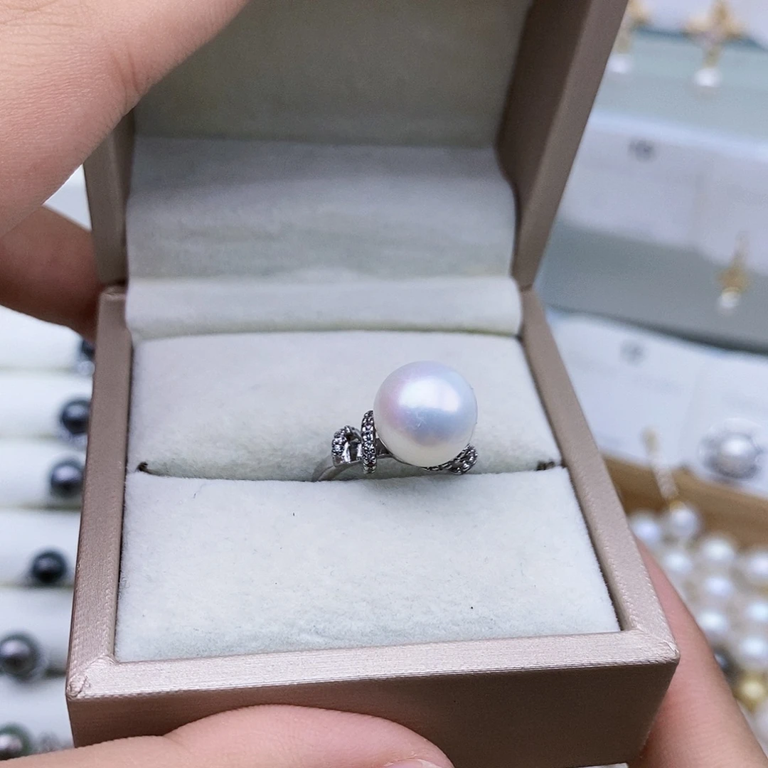 熙***贝银S925镶嵌淡水珍珠戒指