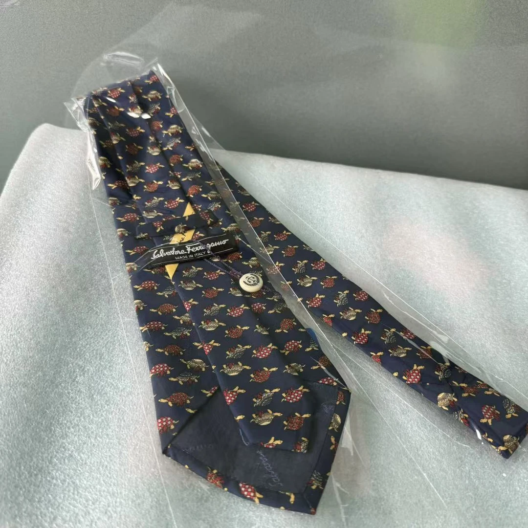 95新 FERRAGAMO/菲拉格慕 乱乱子中古/领带/91927