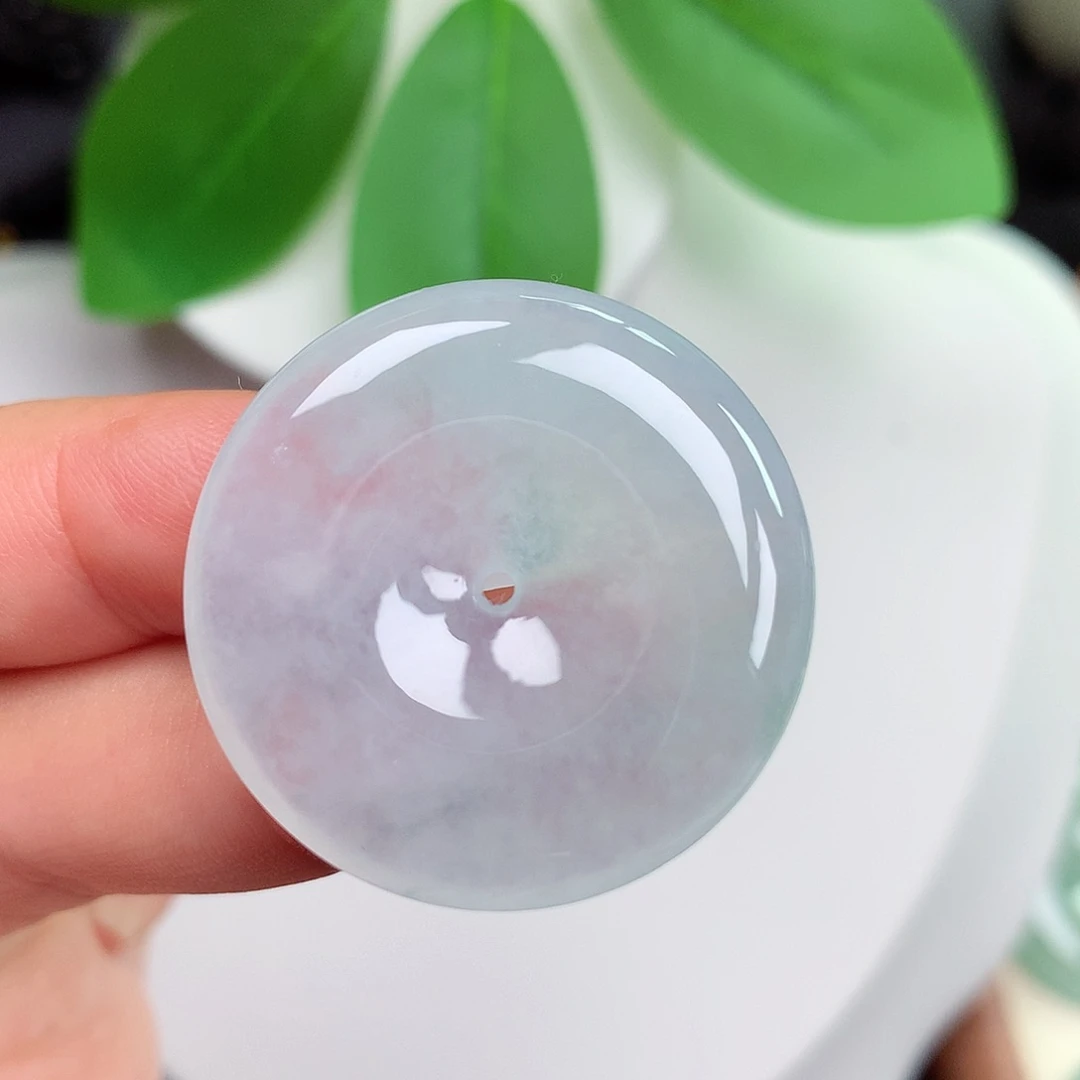 颈饰未镶嵌翡翠平安扣 29.6x5.7mm