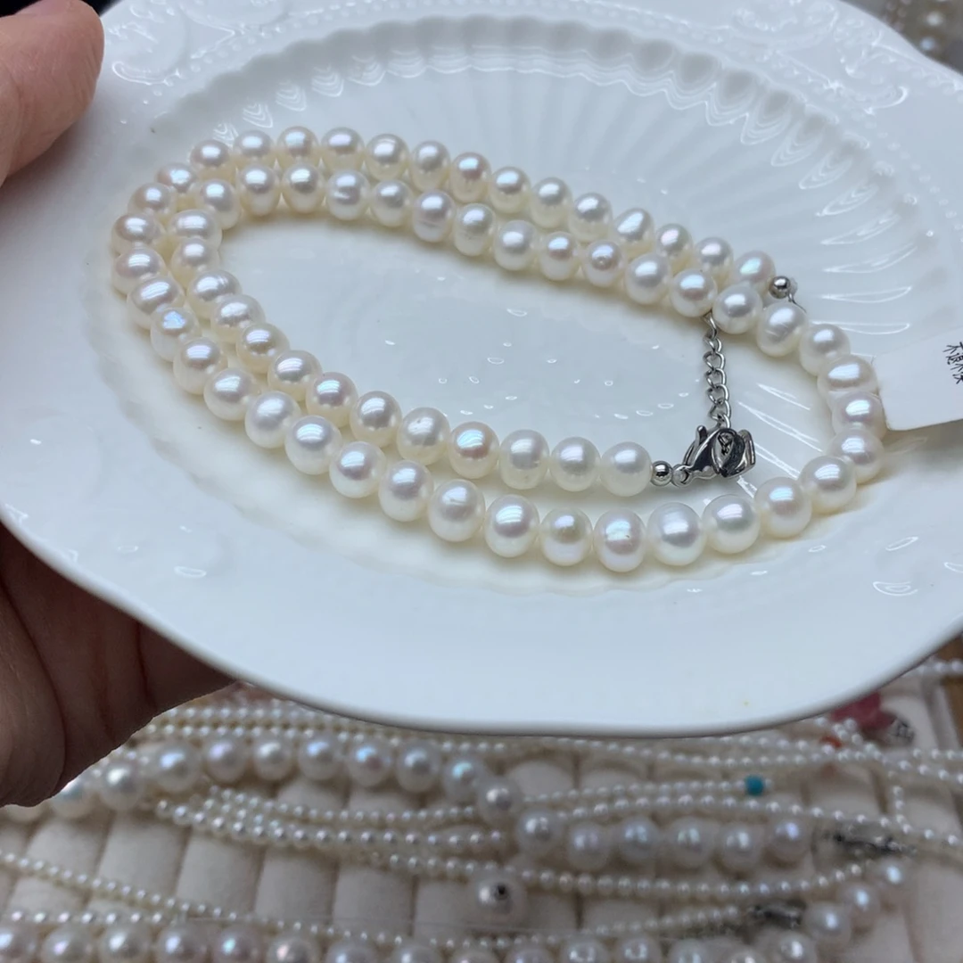 未镶嵌淡水珍珠尺寸6-7a102项链