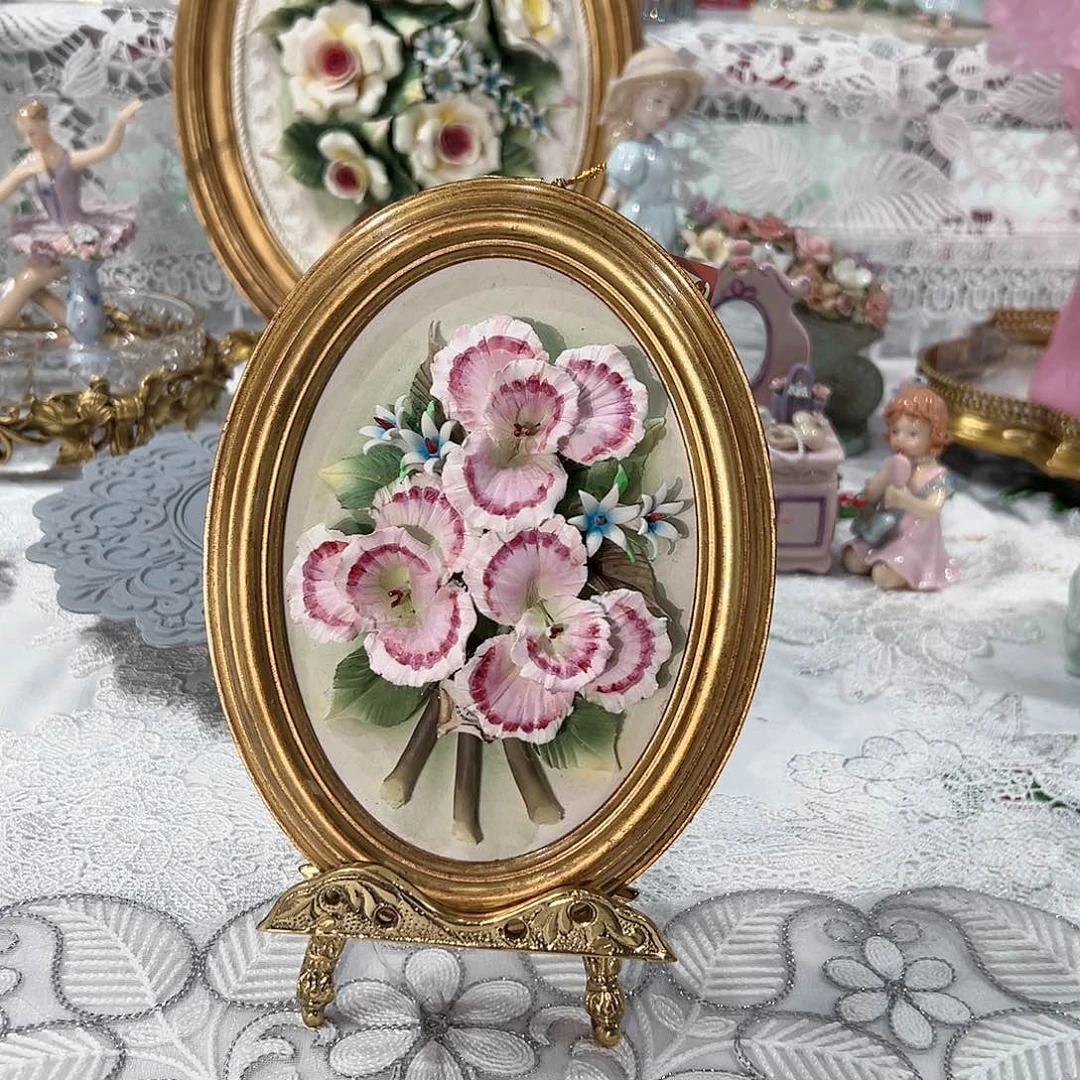 陶瓷意大利陶瓷花挂画摆盘