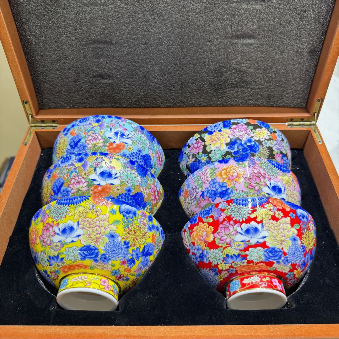 【孙建弘严选】万花珐琅彩六色碗套组