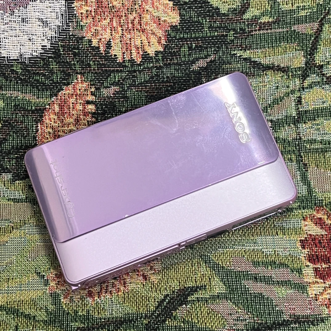 9新 Sony/索尼 tx5 粉色 滑盖ccd 复古触摸屏可以涂鸦贴纸换相框