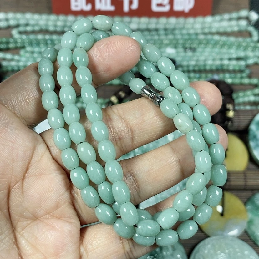【闪购商品】翡翠颈饰未镶嵌玉手链翡翠玉卡6长60厘米