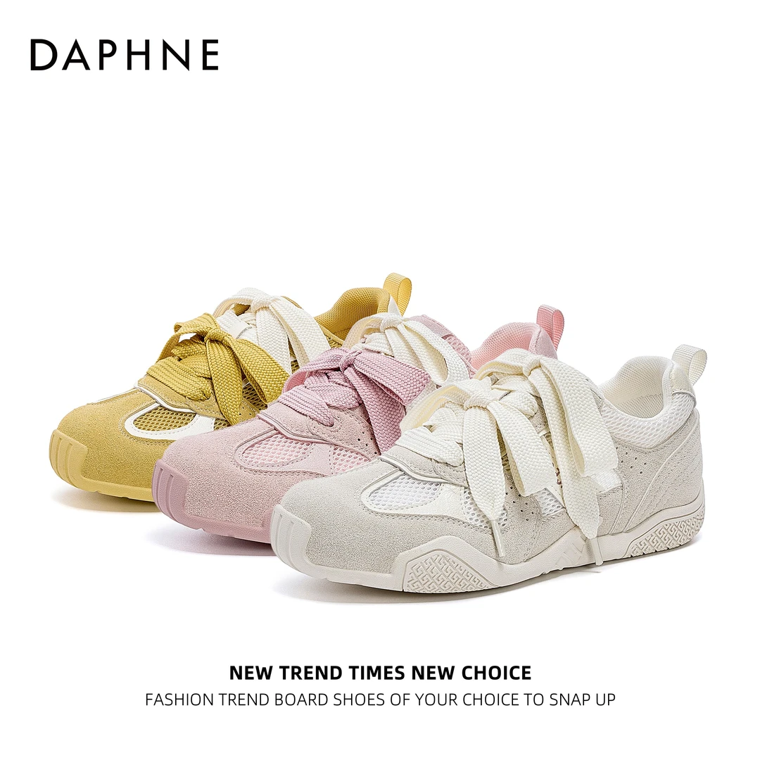 达芙妮网面透气薄款阿甘鞋女款2025春夏新款爆款软底运动鞋德训鞋