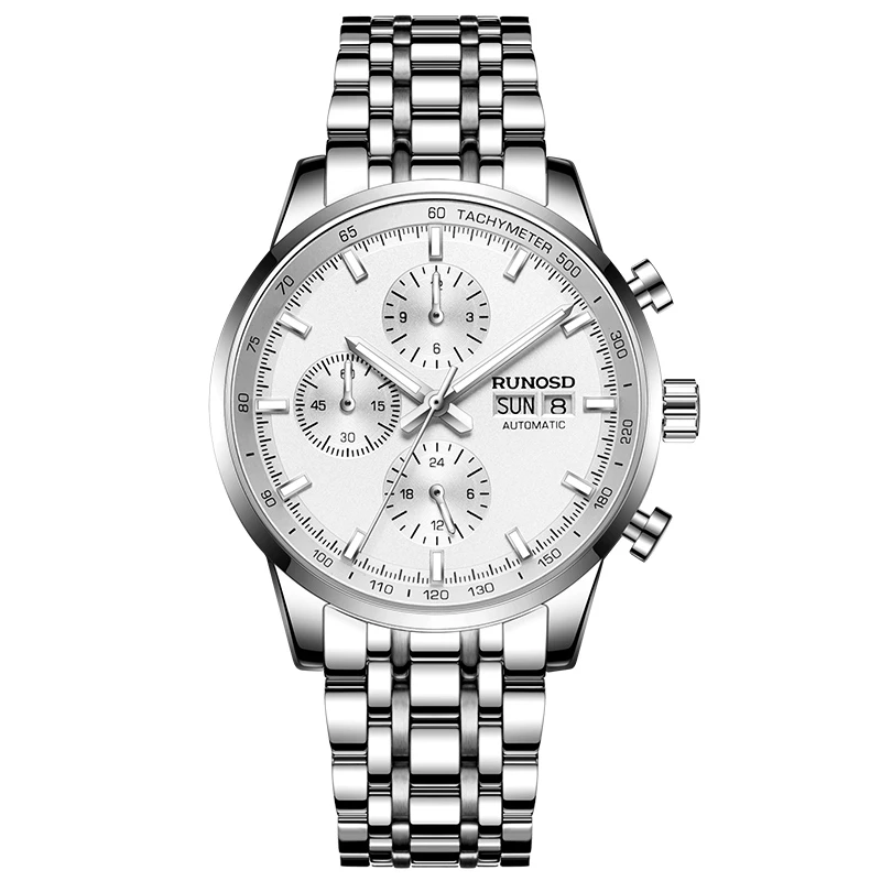 RUNOSD R/斯诺威登全自动机械高端男表多功能超薄双日历六针8332G