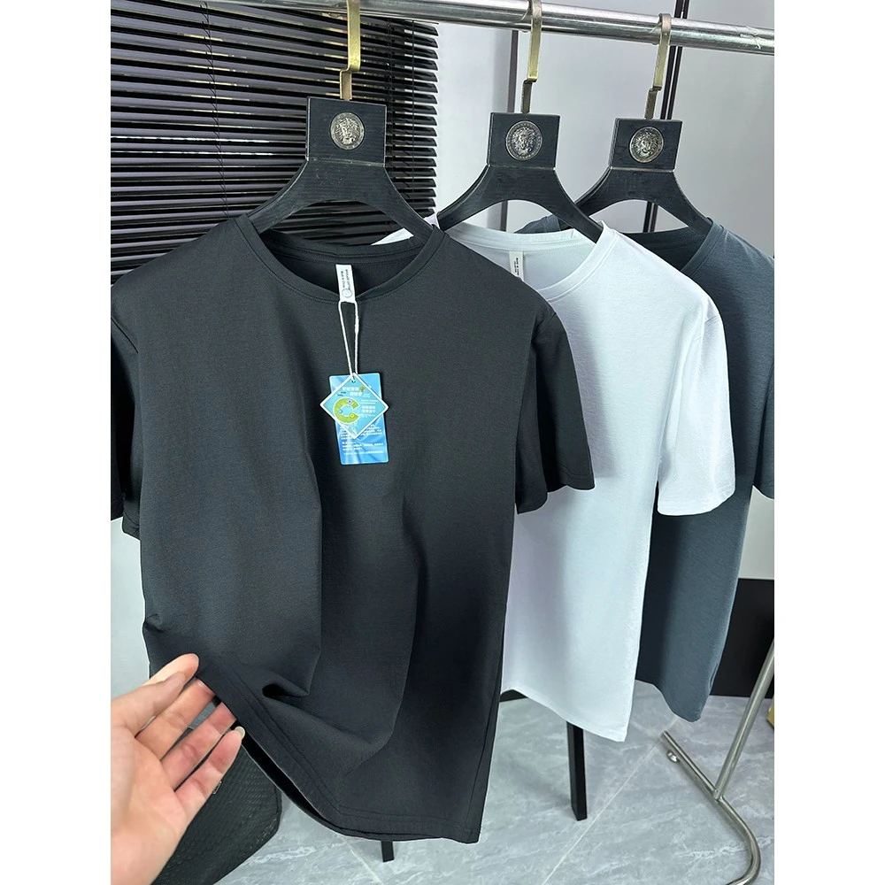 做个香男人~7A抗菌薄荷香短袖T恤衫夏季小白T恤速干运动半截袖X11