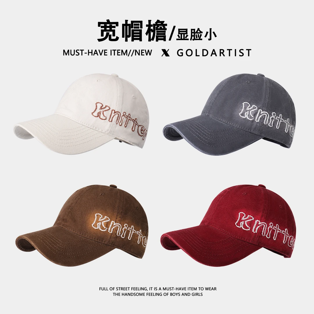 显脸小鸭舌帽女夏天2025新款透气百搭宽帽檐韩系棒球帽户外男帽子