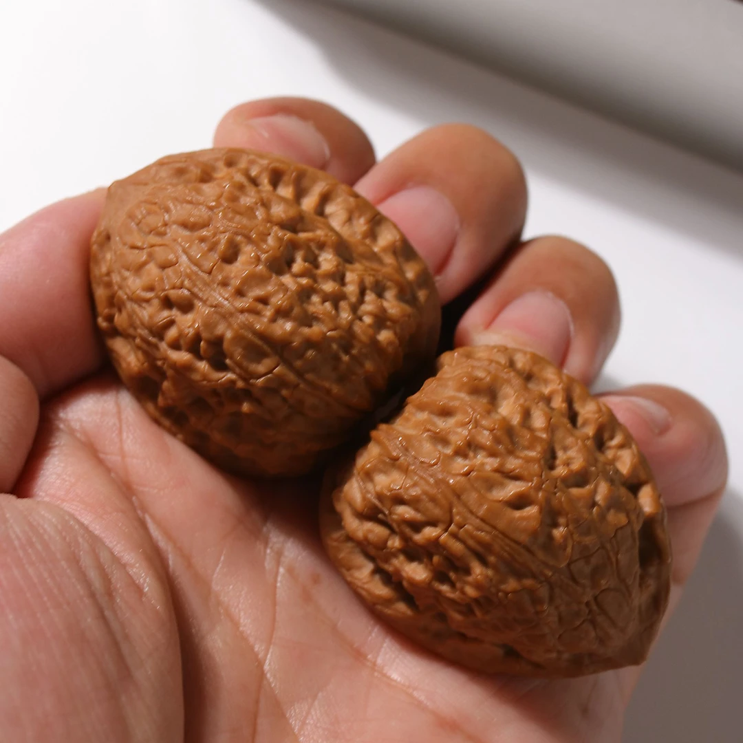 【银纹虎头】蓟县原树银纹虎头金钱豹货头精对S级文玩核桃 _1号