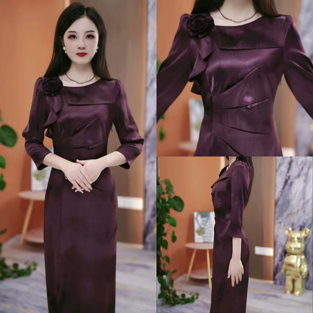 秋季新款连衣裙2025秋季韩版气质显瘦百搭收腰连衣裙YX25K1995