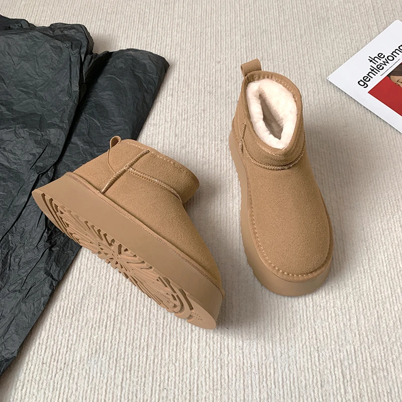 雪地靴女2025秋冬季新款加绒加厚时尚百搭厚底防滑保暖棉鞋