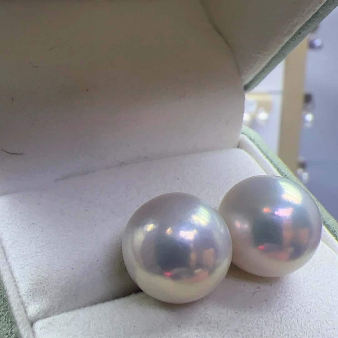 淡水珍珠耳饰银S925镶嵌