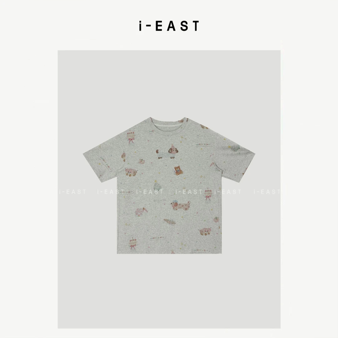 i-EAST QQ 欢乐剧场~百搭时尚动物闪钻上衣T-5C SY8559