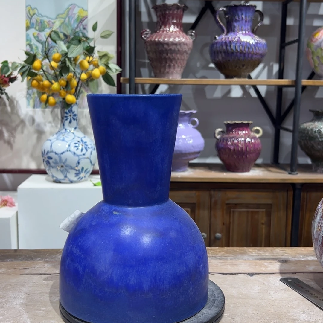 摆件陶瓷花瓶高26口7