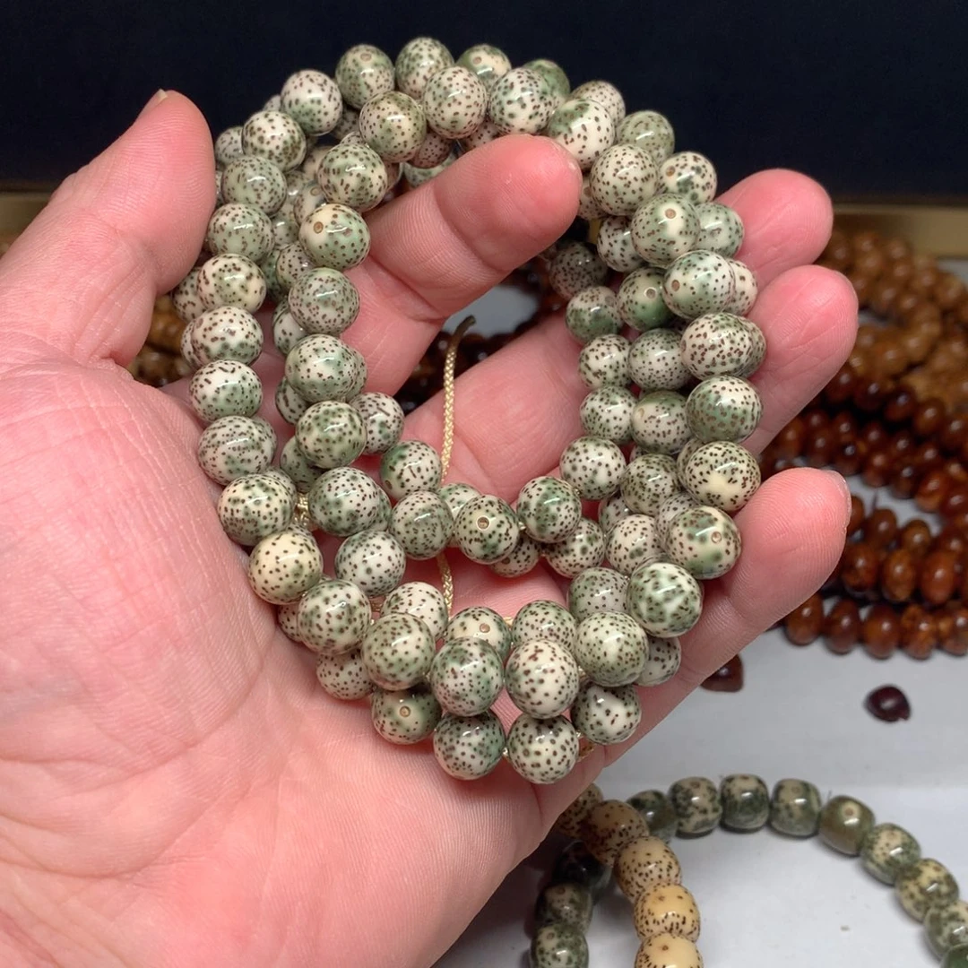 吊坠星月菩提海南原生态10青花正圆脖挂