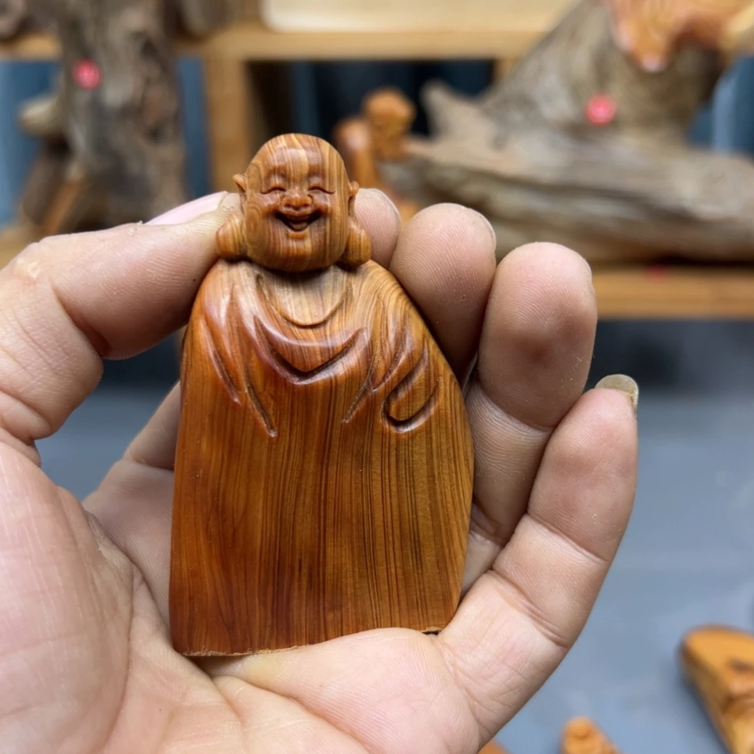 Y***国木崖柏木摆件手把件，