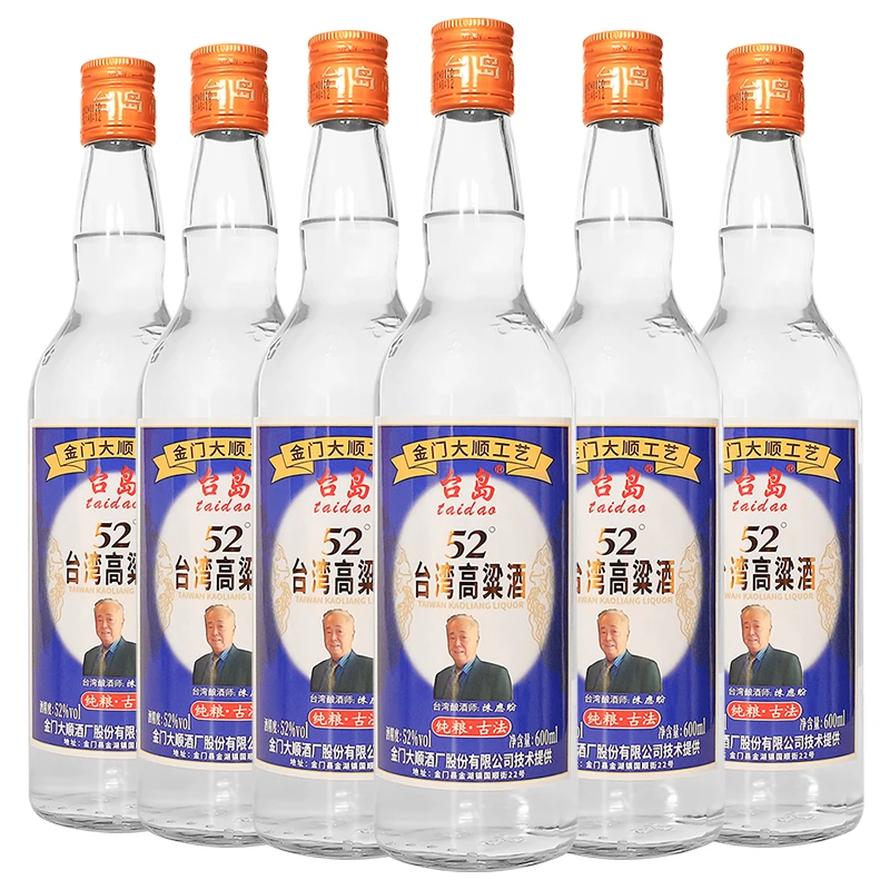 taidao/台岛台湾高粱酒古法系列纯粮食白酒浓香型52度600ml*6瓶