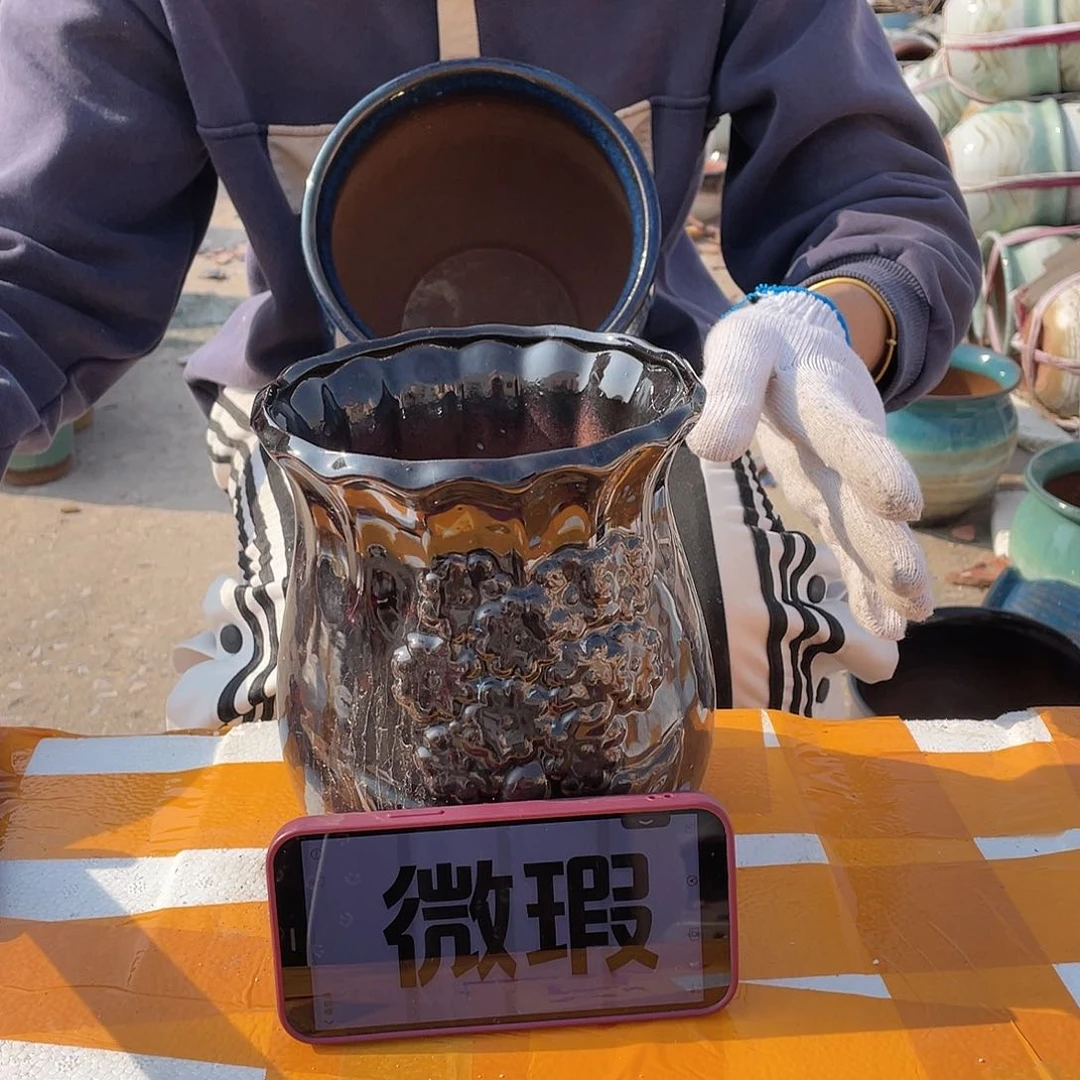 红陶宜兴紫砂花盆