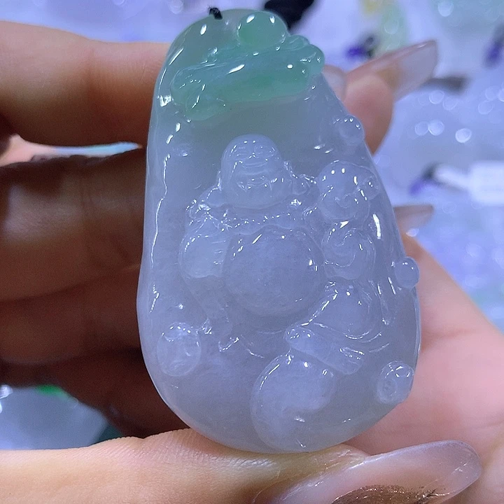 颈饰未镶嵌翡翠天然翡翠A货吊坠