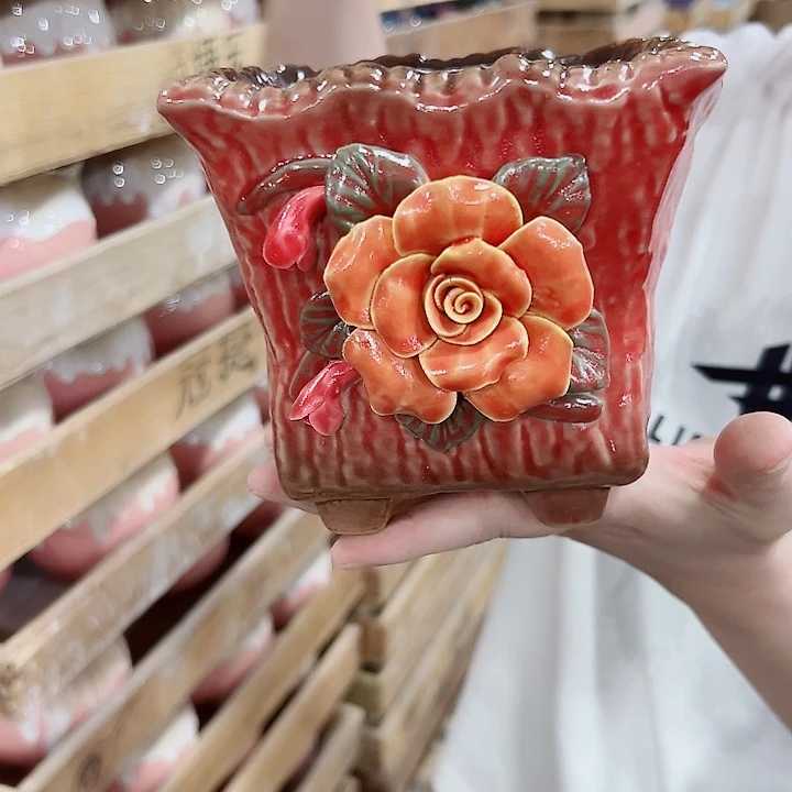 有孔，满10元发货多肉陶瓷花盆