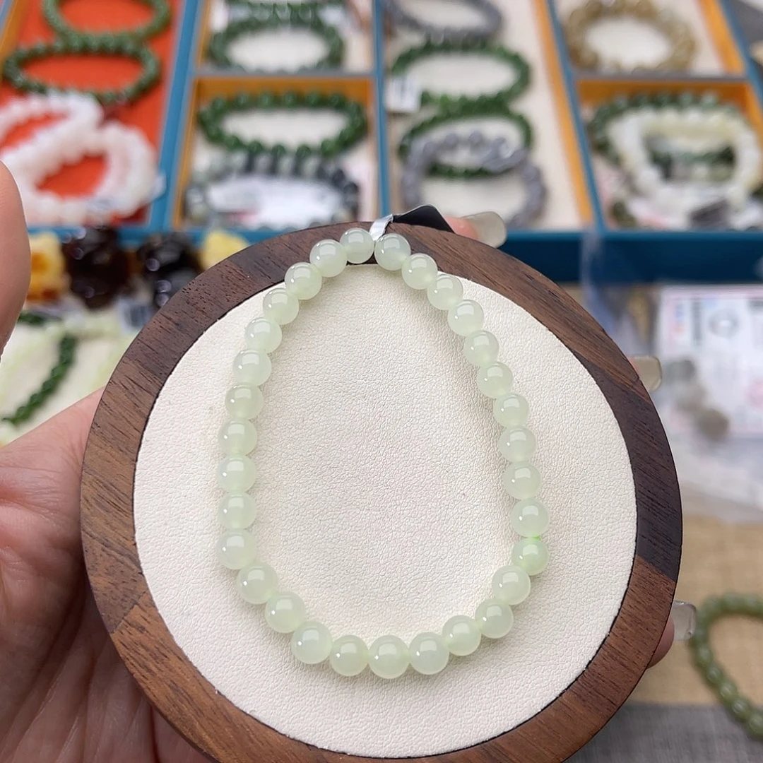 和田玉未镶嵌手串A27卡6