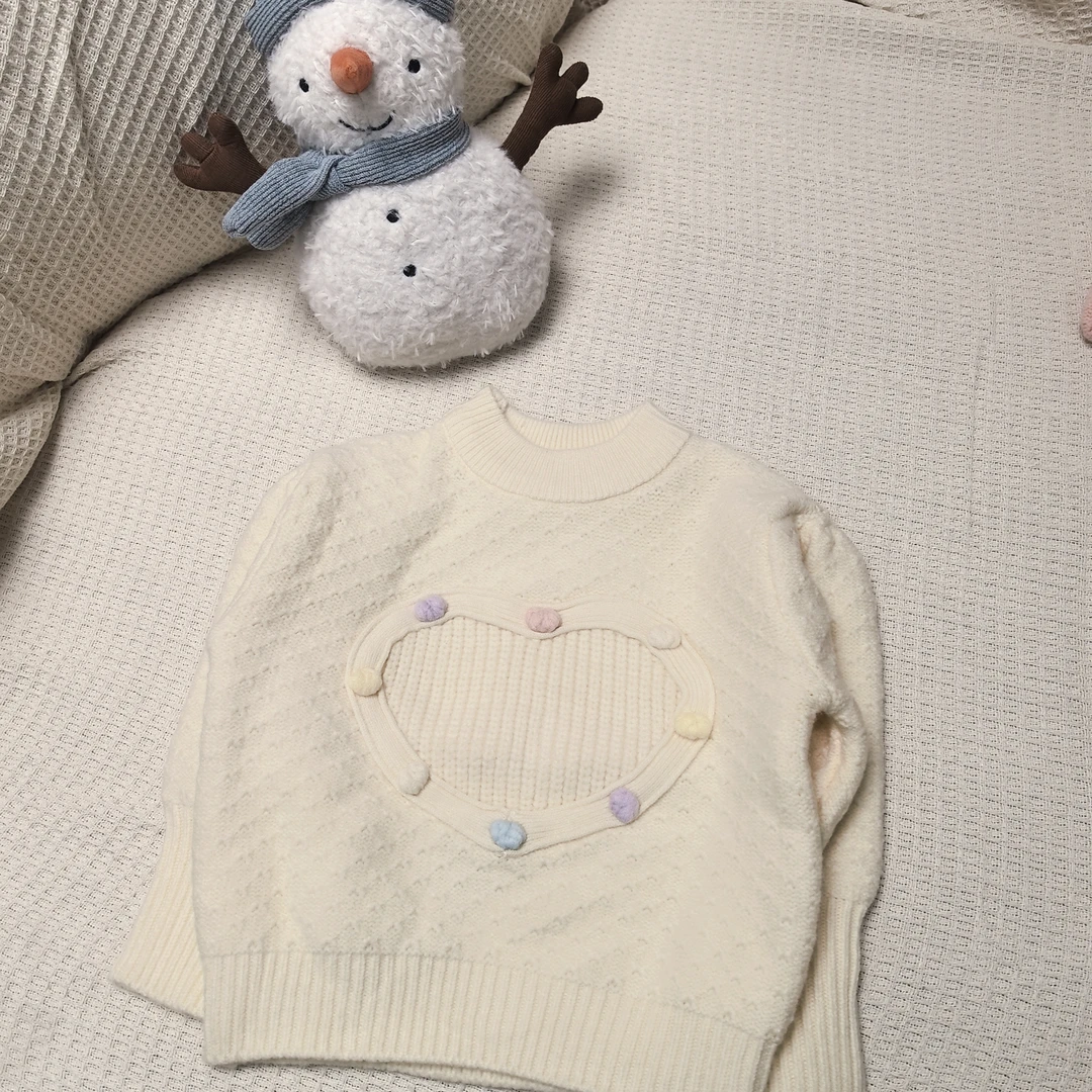 【BaoBao现货】不加绒毛衣爱心毛球821