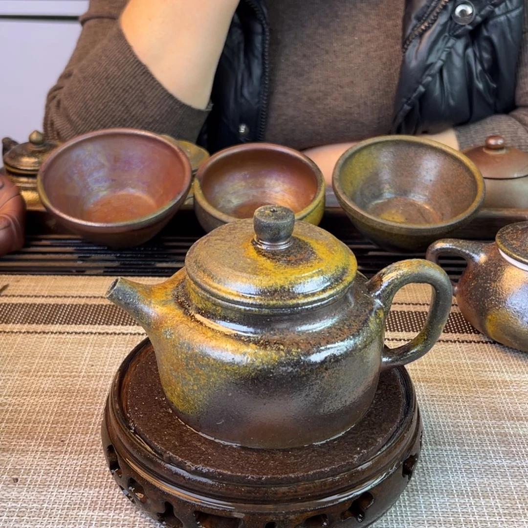 茶壶紫砂底槽清柴烧240cc