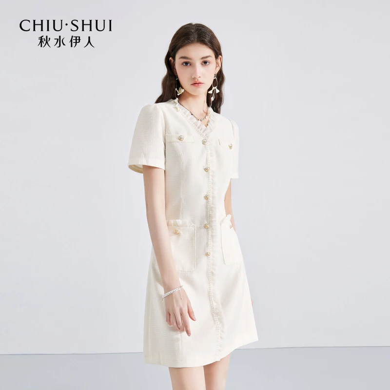 【林一】秋水伊人连衣裙新款女百搭小个子裙子624202A020017