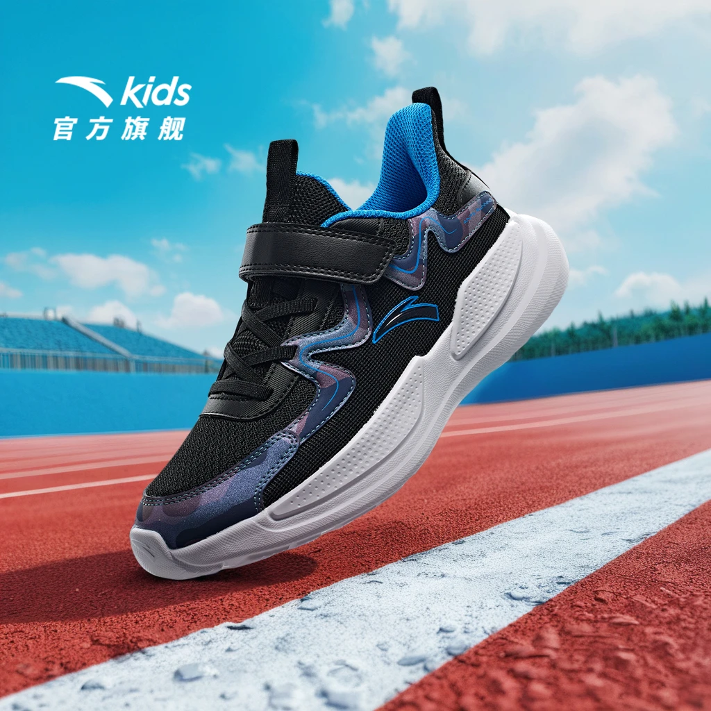 安踏儿童男女大童跑鞋2025夏季欧若动感风防滑耐磨青少轻盈运动鞋