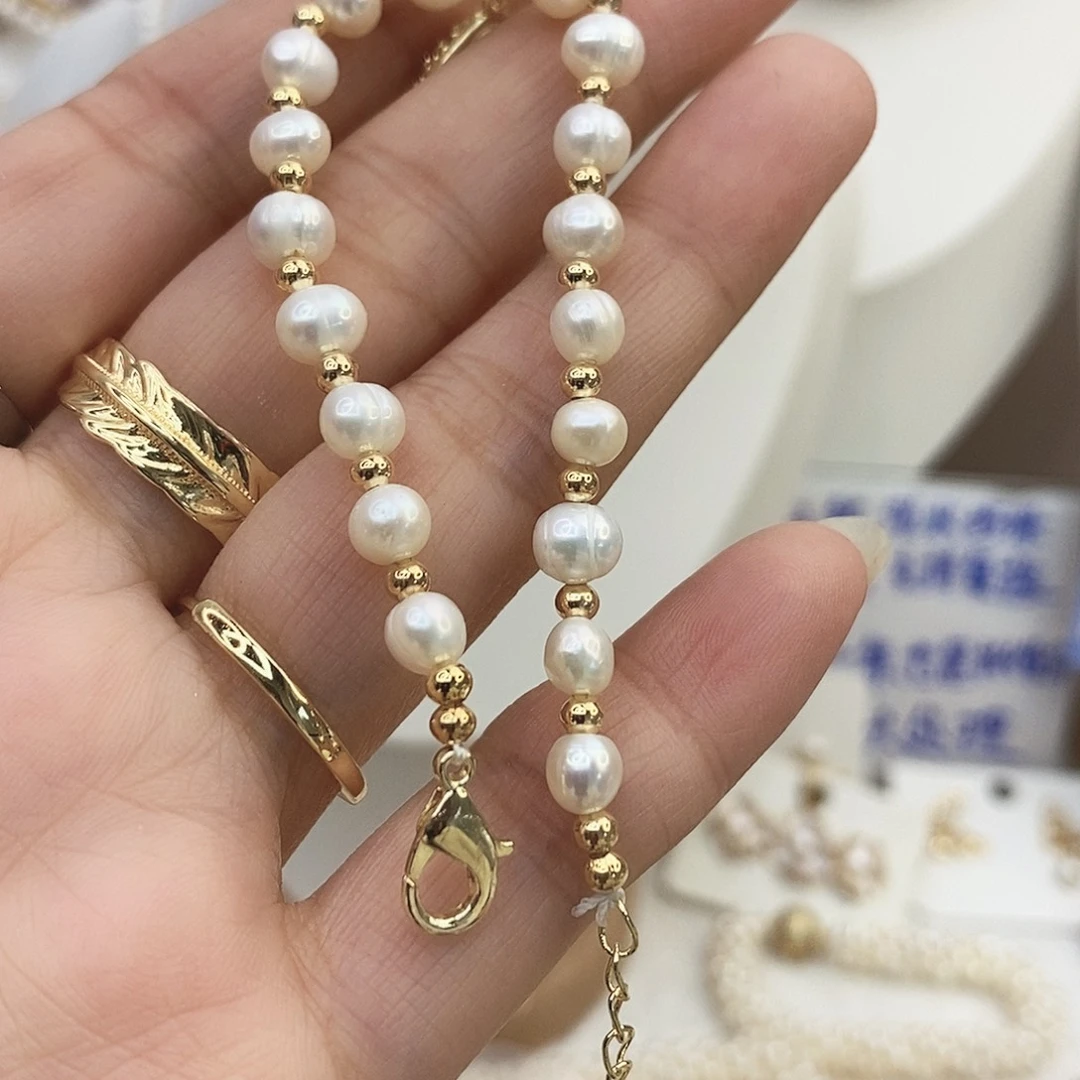颈饰钛钢淡水珍珠