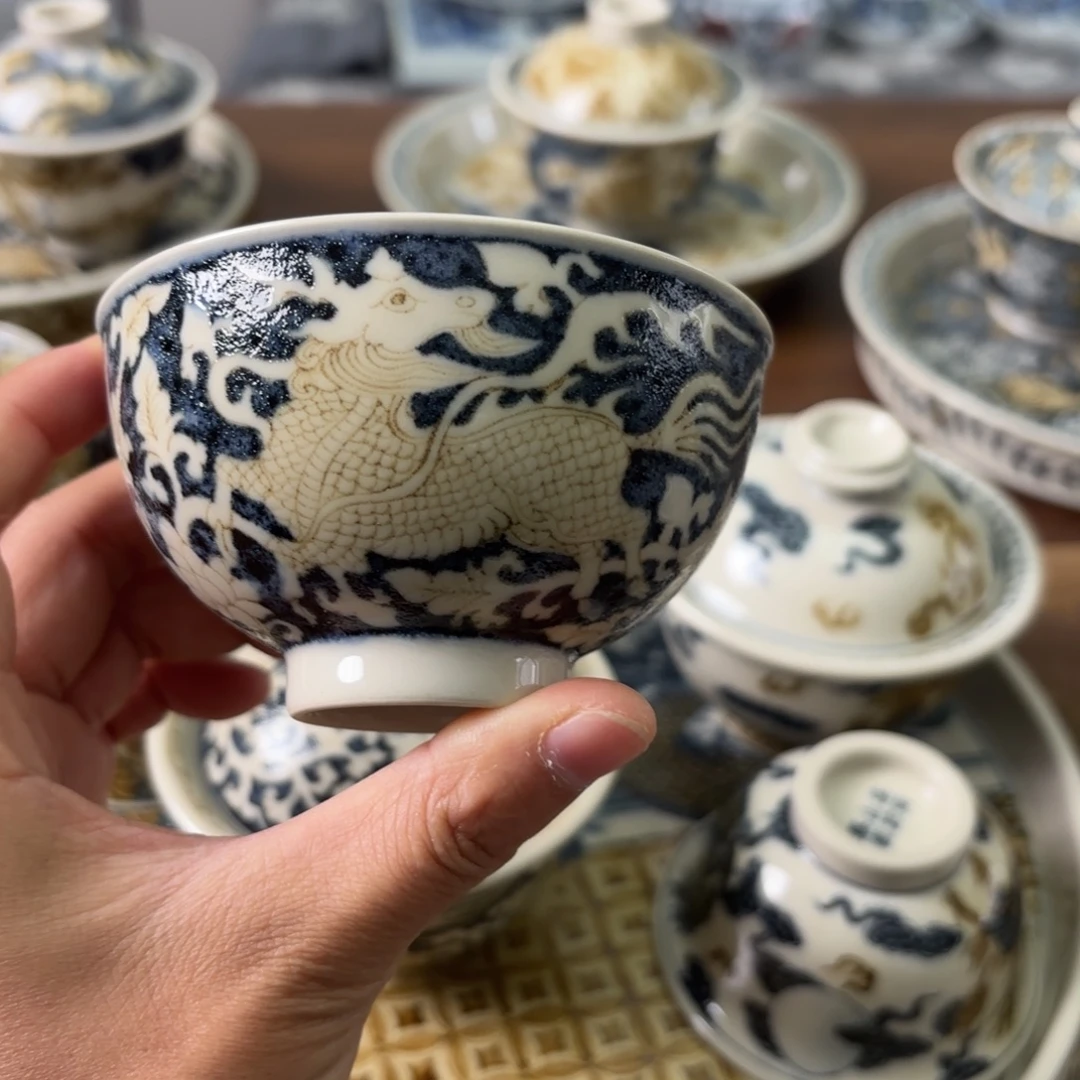 摆件陶瓷景德镇手绘茶器微瑕