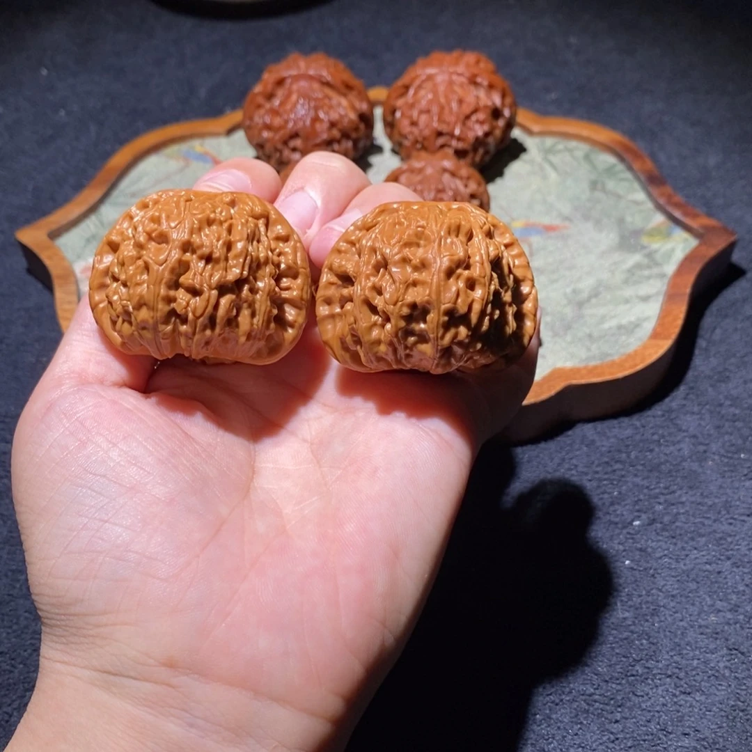 吊坠文玩核桃白狮子43