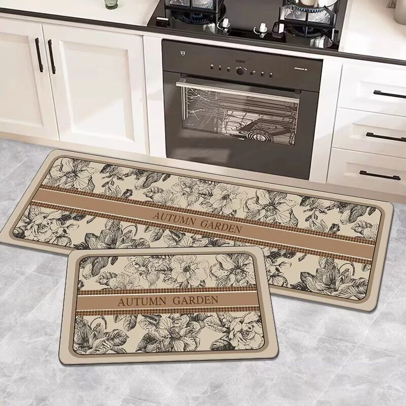 欧式厨房地毯浴室入户门吸水防滑地垫无异味好打理防油耐脏无异味