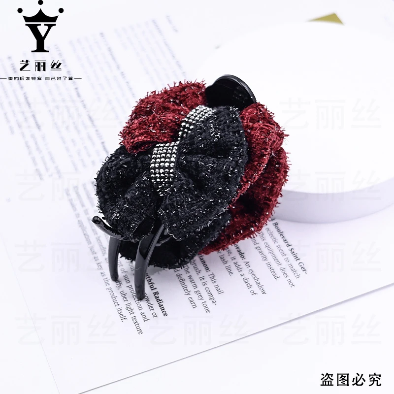 艺丽丝 巴黎王妃 [一见倾心]新春款双结双喜编织丸子夹 8cm YL755