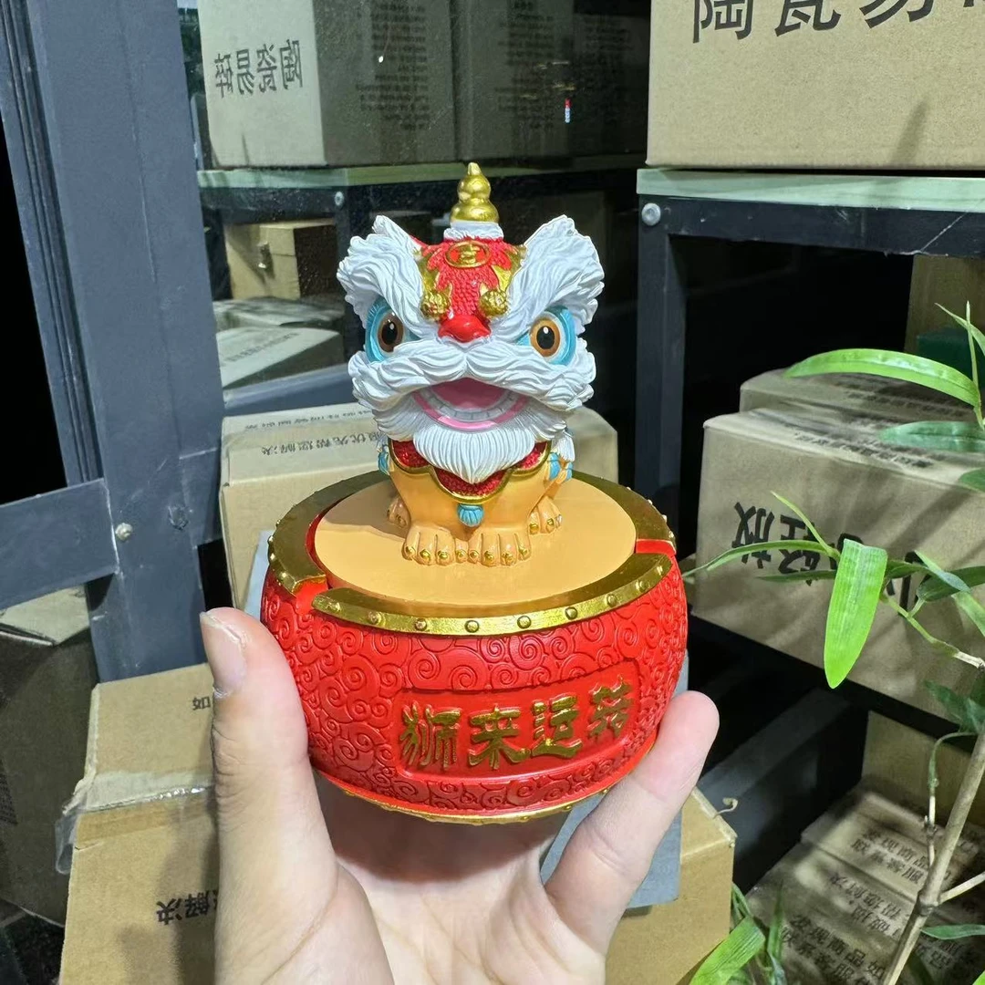 【中国邮政专属链接】狮来运转茶具摆件烟灰缸3757