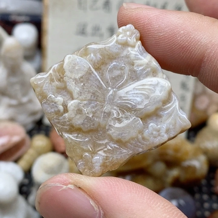 硅化珊瑚（珊瑚玉）未镶嵌颈饰小