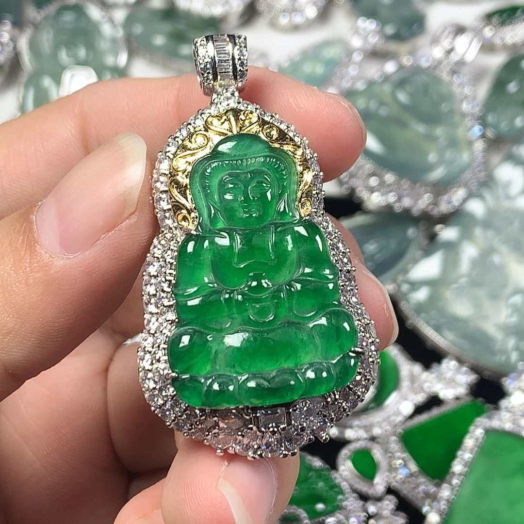 翡翠未镶嵌吊坠(不含链)