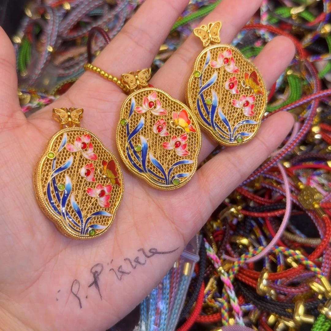 铜合金蝶恋花吊吊1个