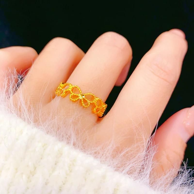 铜合金戒指 戒指蝶飞若舞精致排戒女款蝴蝶戒指闭口0627