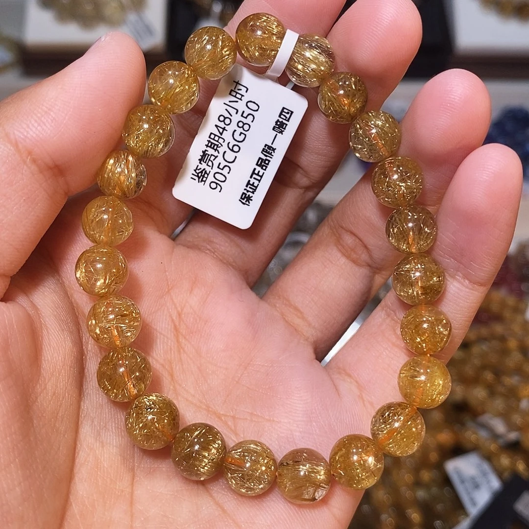 未镶嵌手链发晶烟花发晶8mmn