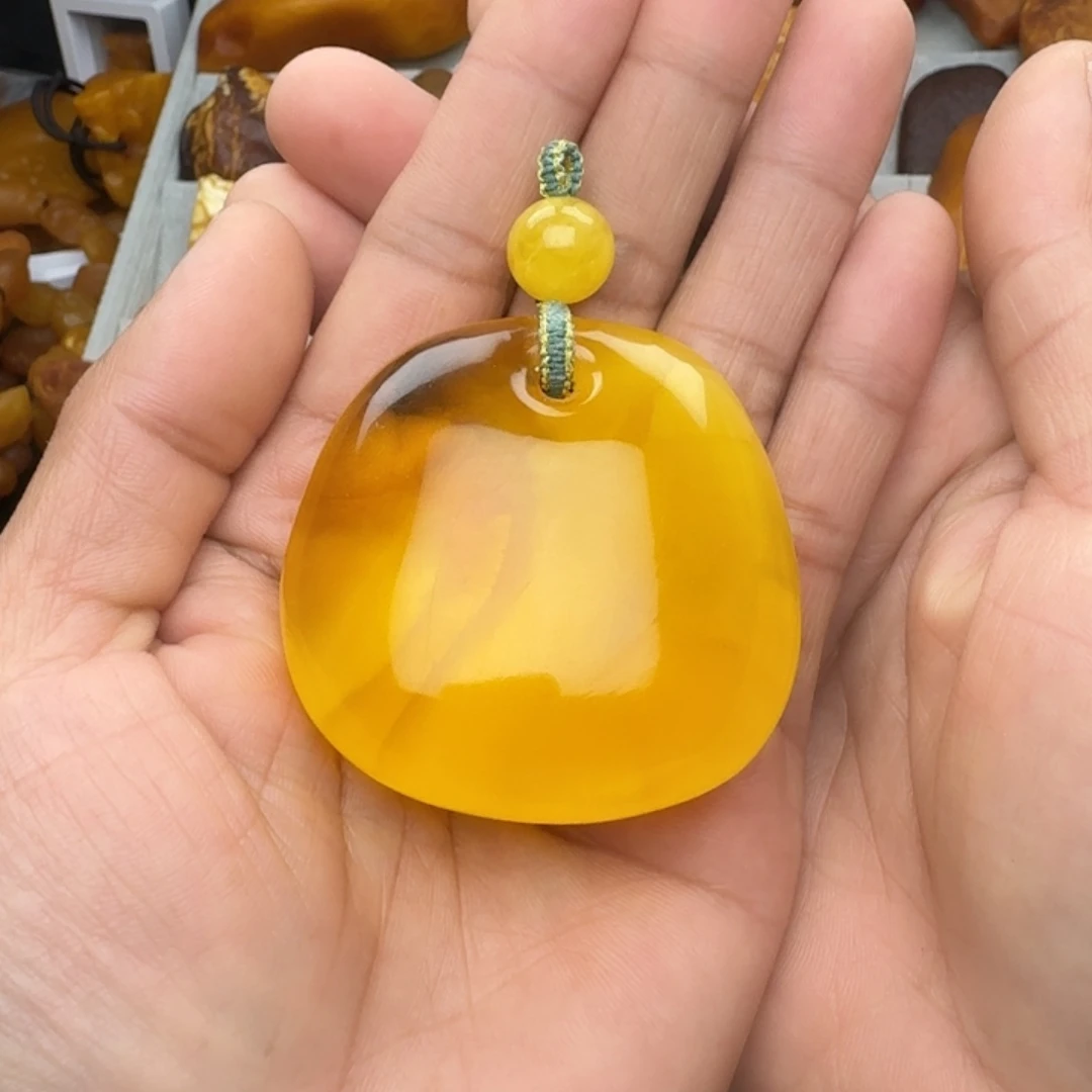 蜜蜡珠宝奇石未镶嵌天然蜜蜡精品吊坠