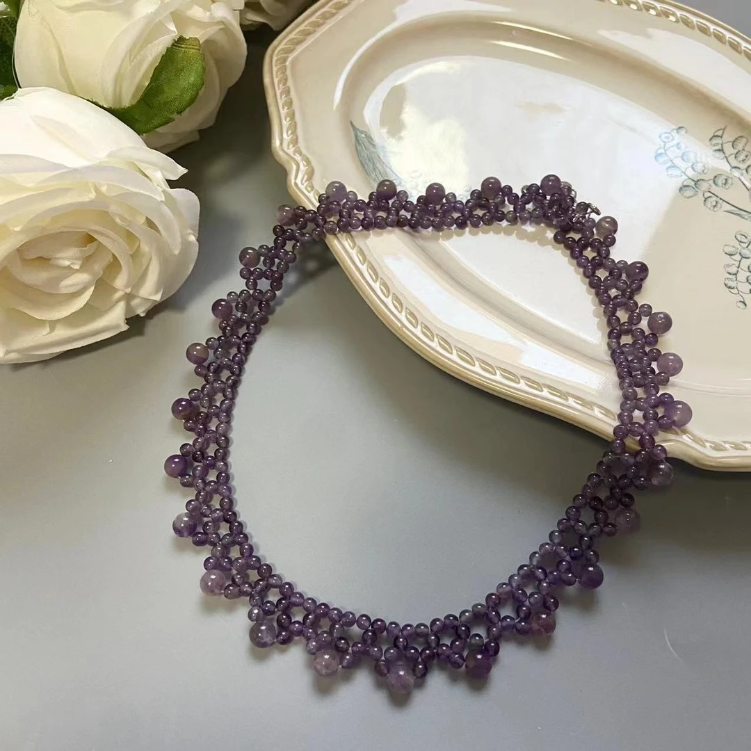 合金项链 QIU LI・哇！是紫葡萄串串气质项链 1f514