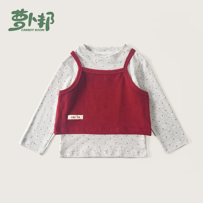A2322女童套装春秋25新款韩版洋气时髦女宝宝波点长袖上衣两件套