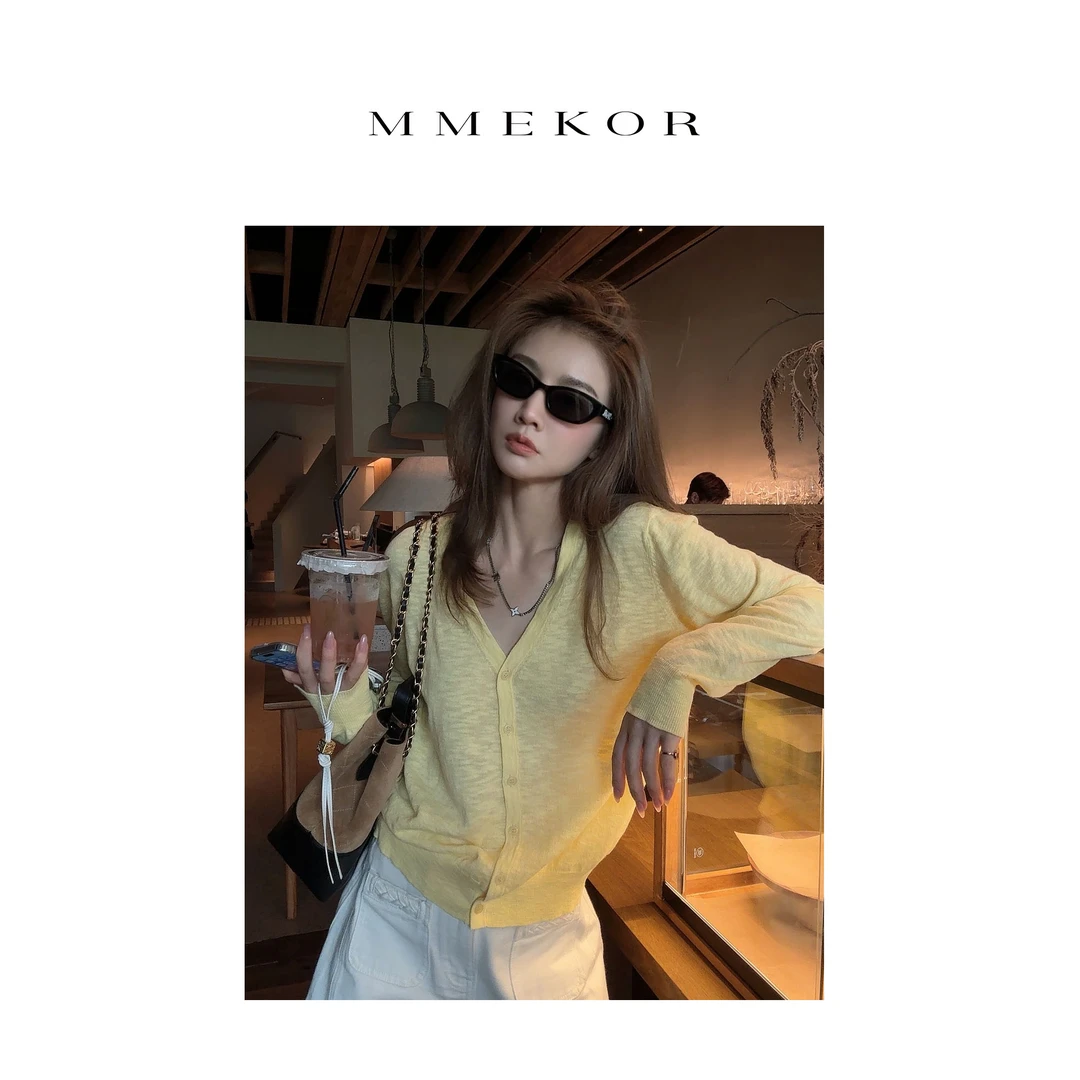 MMEKOR“白日美人”针织衫  2025新款静奢老钱风时髦上衣 30128
