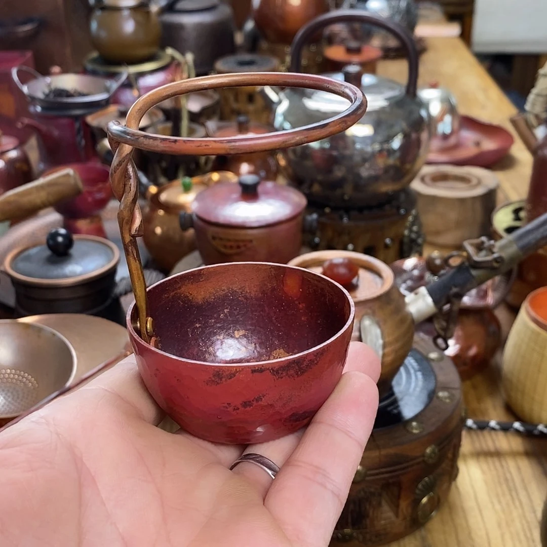 任和堂纯紫铜茶漏支架