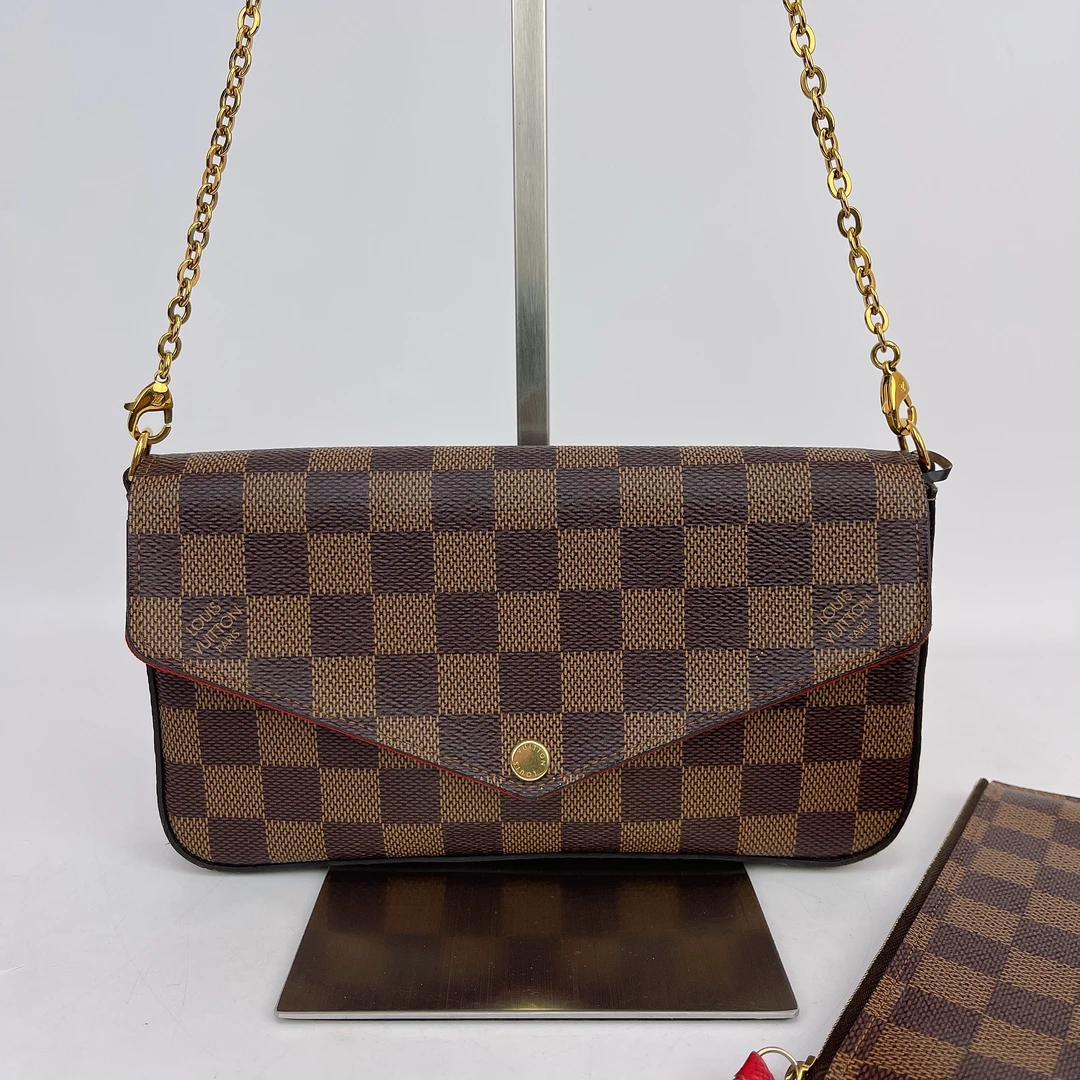 95新 LouisVuitton/路易威登 LV 棕色斜挎包内标MI3139底21 J996