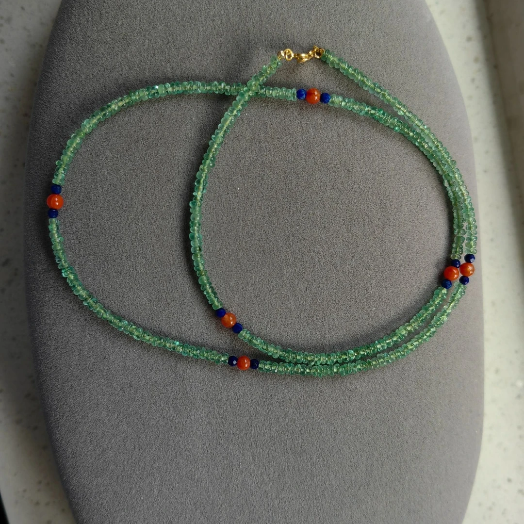 春日绿【祖母绿项链18K金镶】